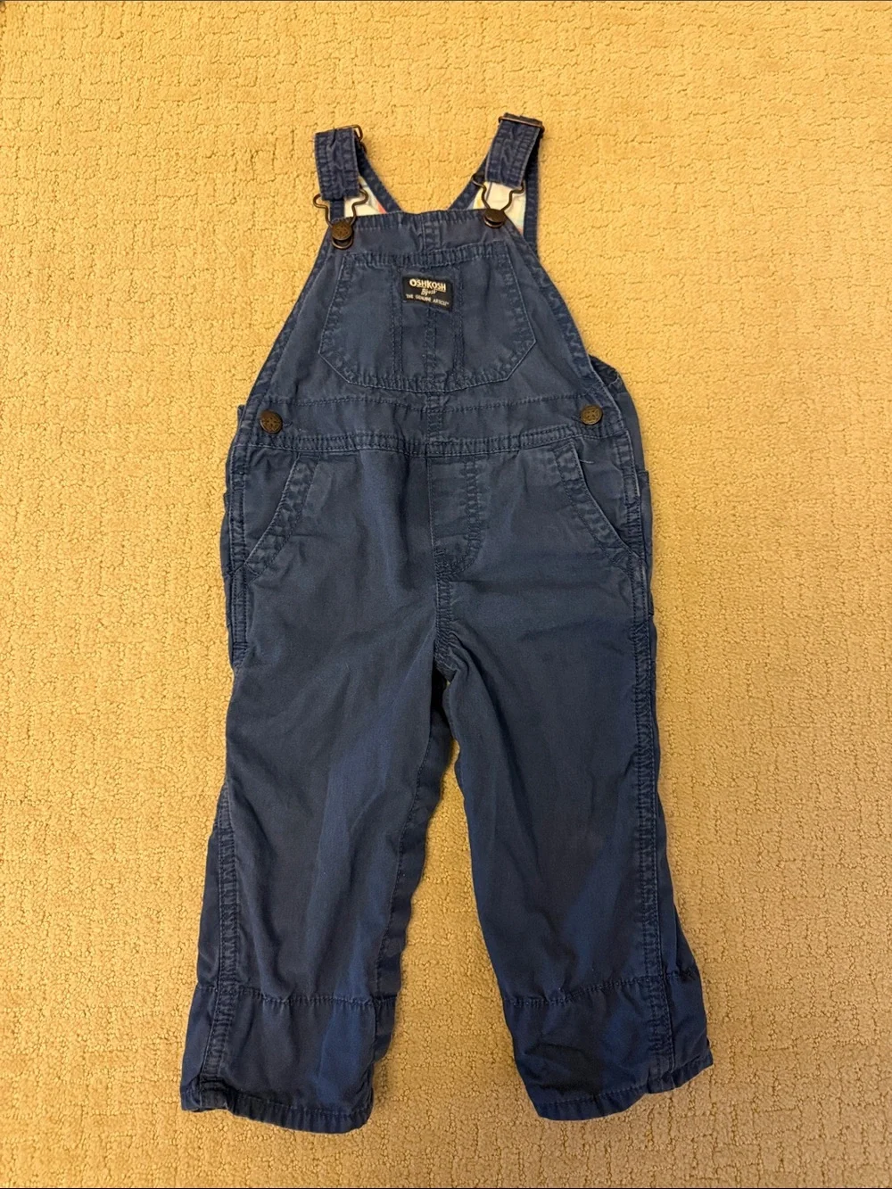 OshKosh B'gosh Navy Blue Baby Toddler Overalls size 24 months